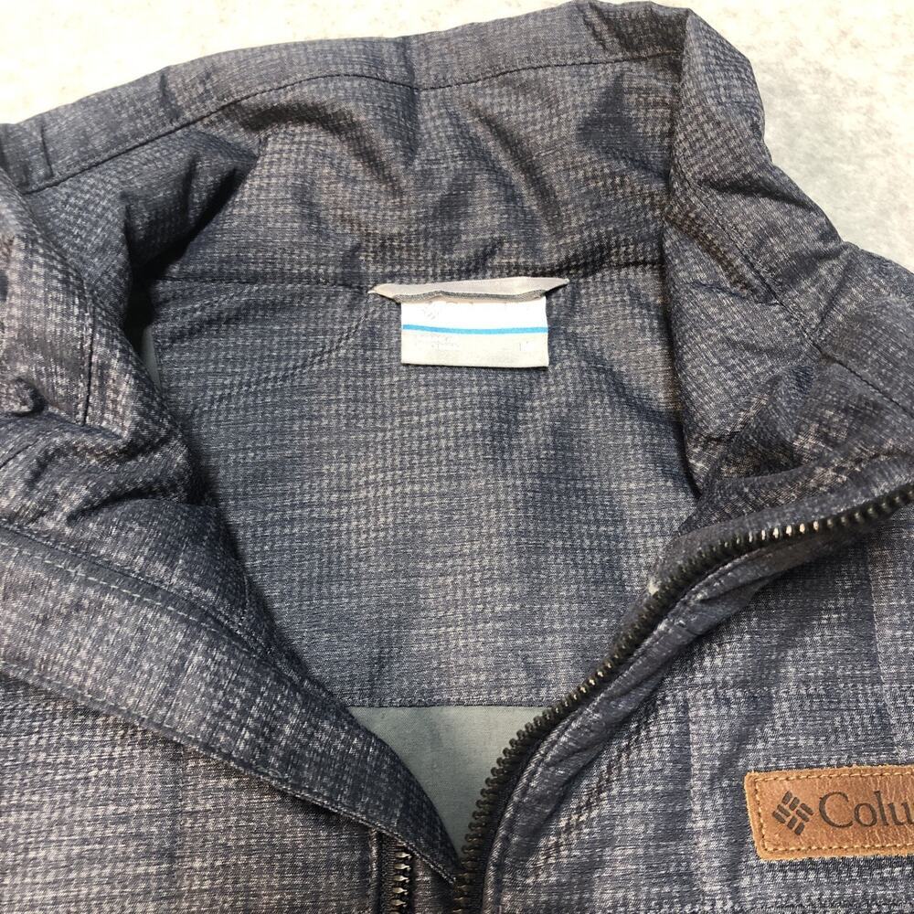 Columbia Vest Jacket Mens Medium Gray Black Gilet Quilted Adjustable 4 Pockets - Picture 8 of 11